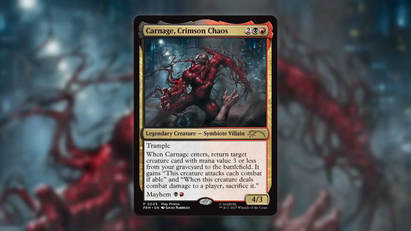 Magic Spiderman Carnage Crimson Chaos Promo Card Standard Showdown